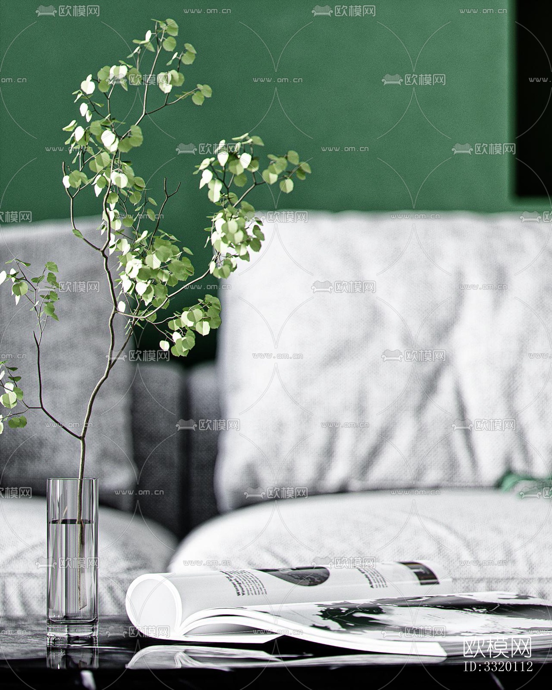 现代客厅效果图下载（渲染图7）