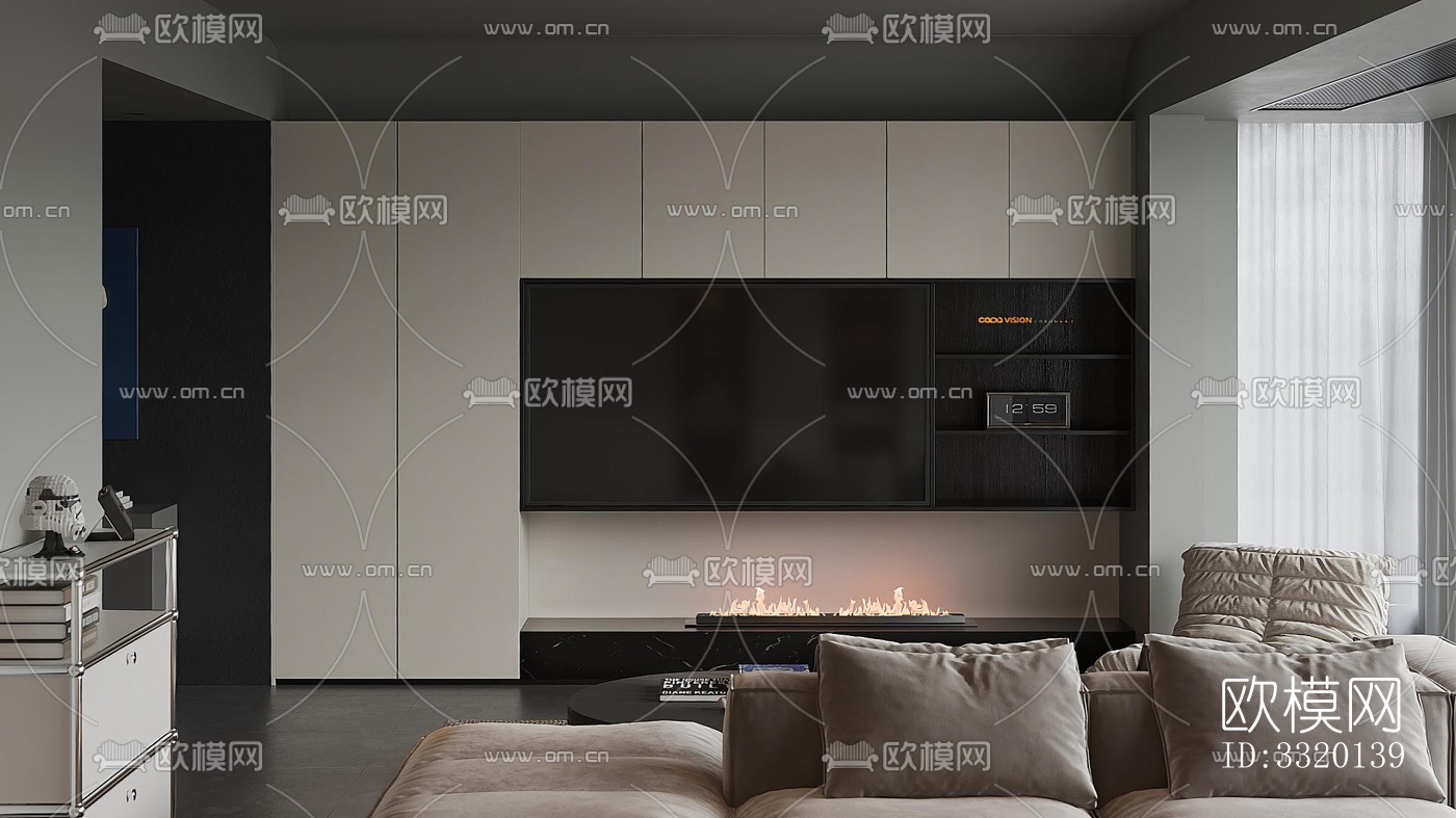 现代客厅效果图下载（渲染图10）