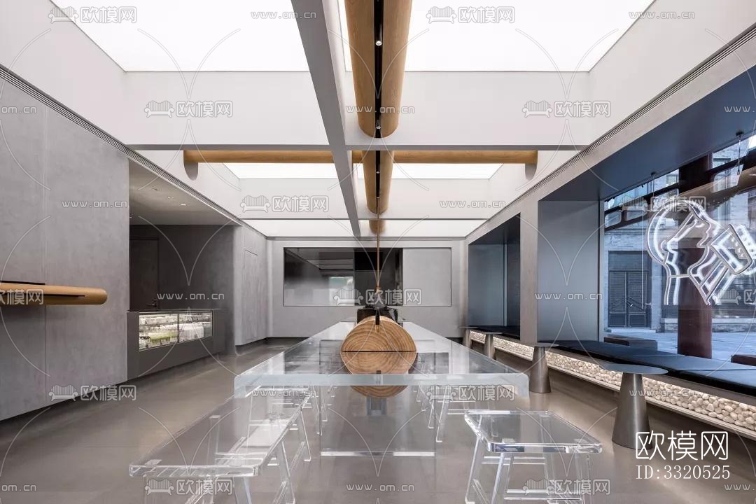 新中式咖啡奶茶效果图下载（渲染图16）