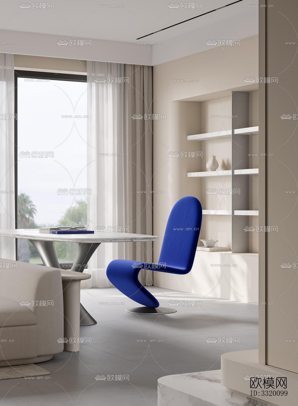 现代客厅效果图下载（渲染图1）