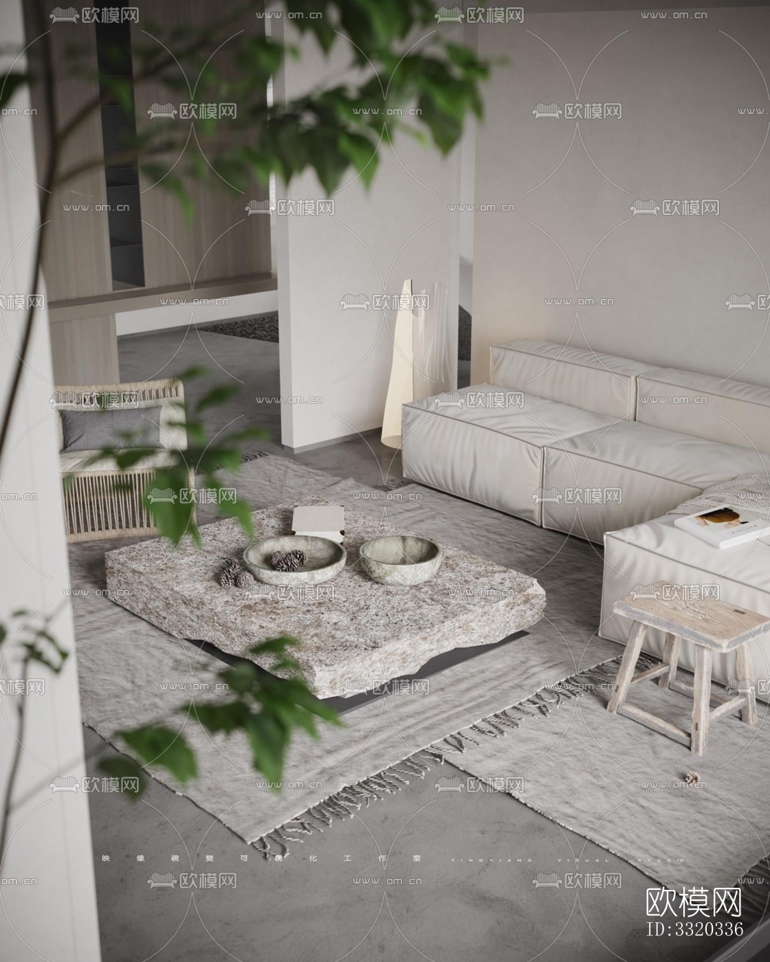 现代客厅效果图下载（渲染图8）