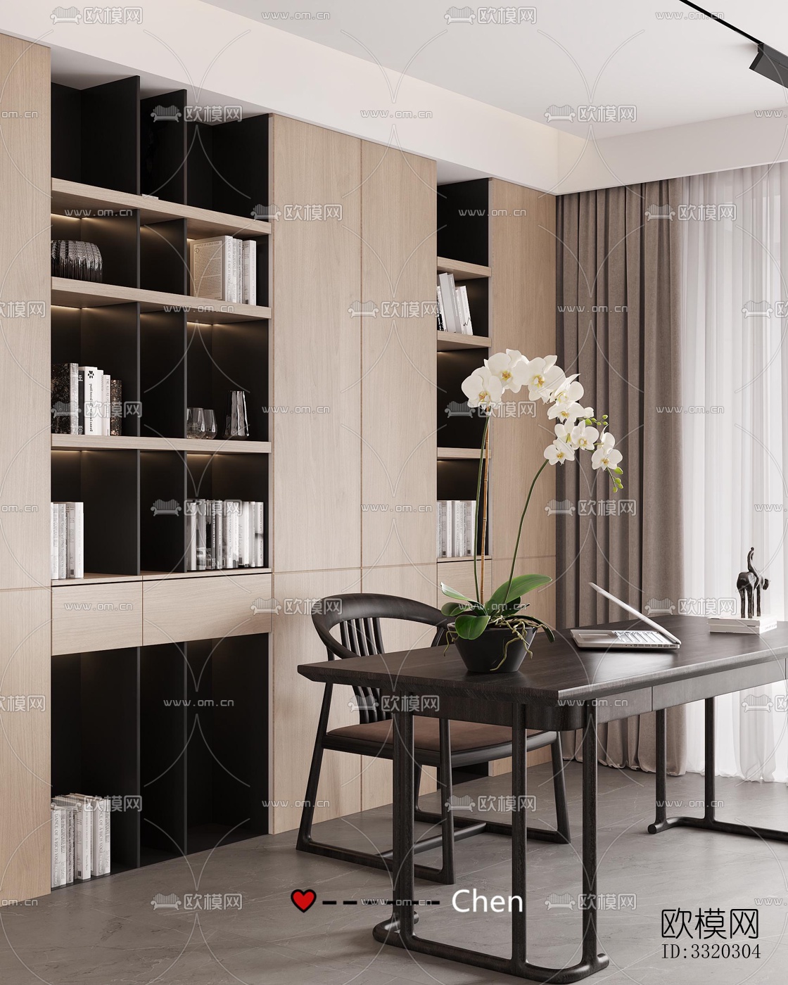 现代客厅效果图下载（渲染图3）