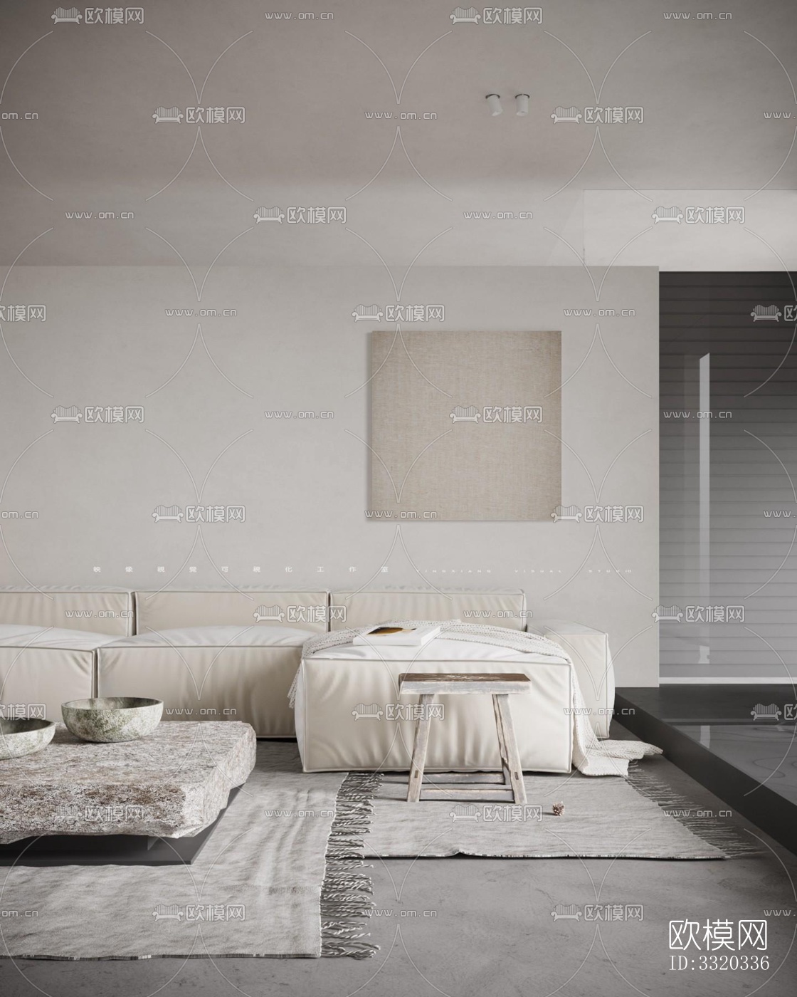 现代客厅效果图下载（渲染图6）