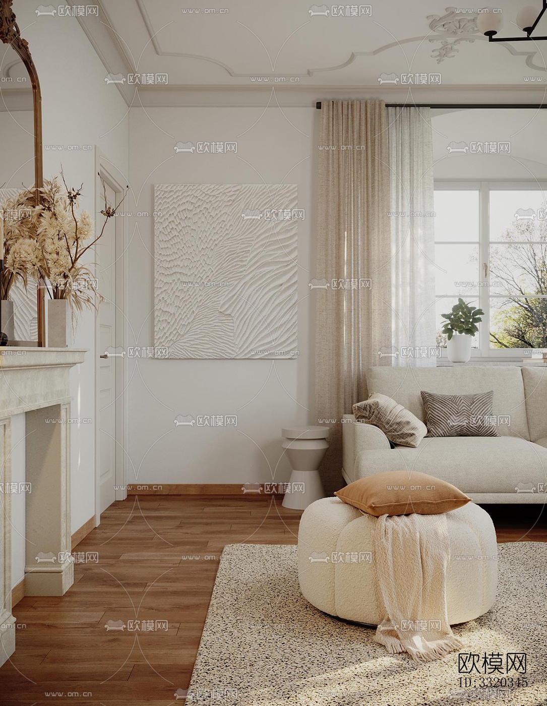 现代客厅效果图下载（渲染图7）