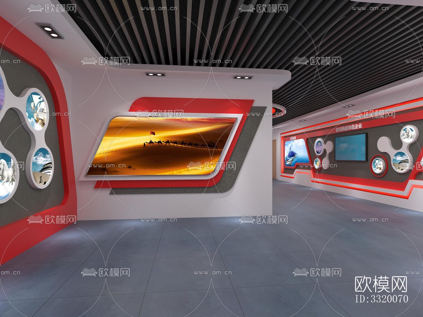 现代展览展厅效果图下载（渲染图5）