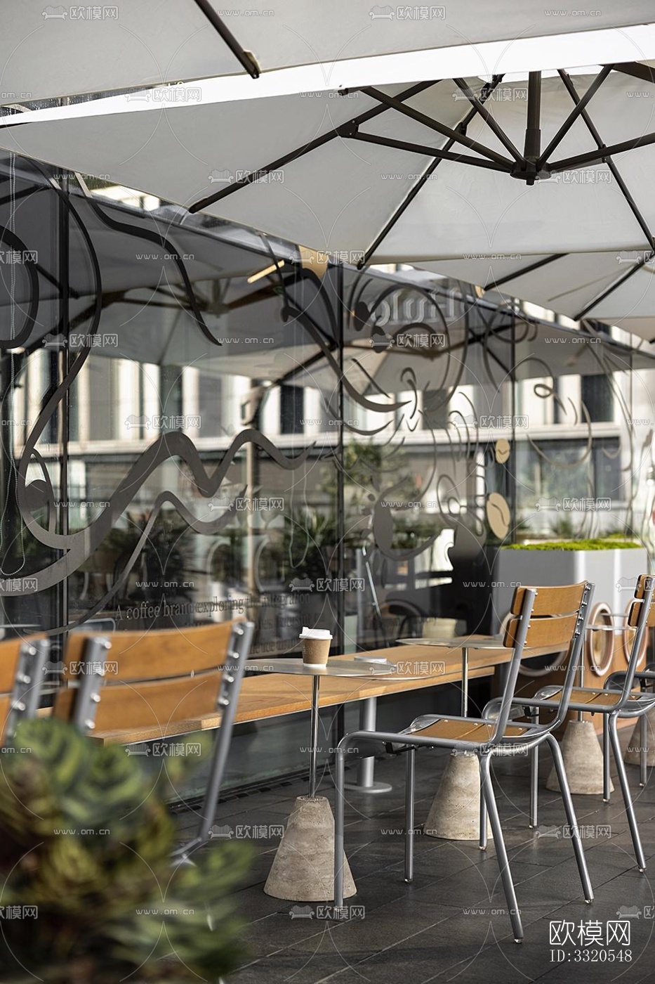 现代咖啡奶茶效果图下载（渲染图5）