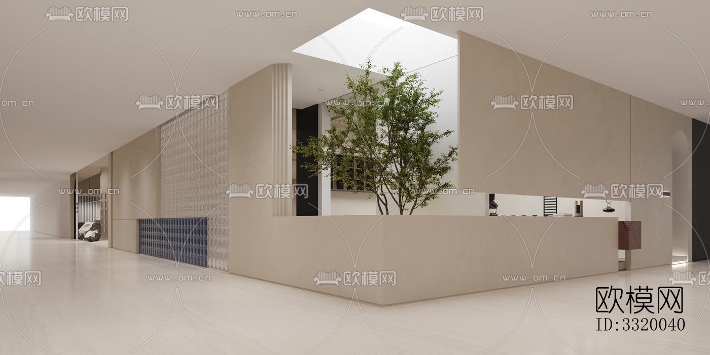 侘寂展览展厅效果图下载（渲染图16）