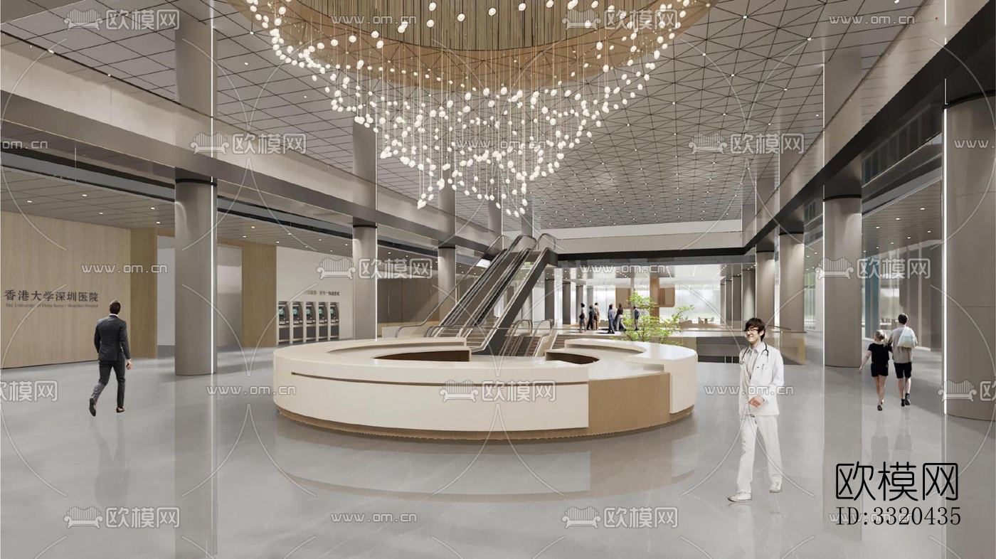 现代医院效果图下载（渲染图1）