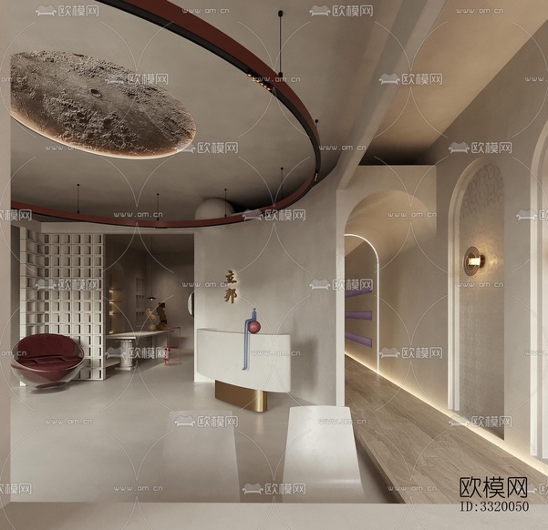 侘寂展覽展廳效果圖下載(渲染圖4)