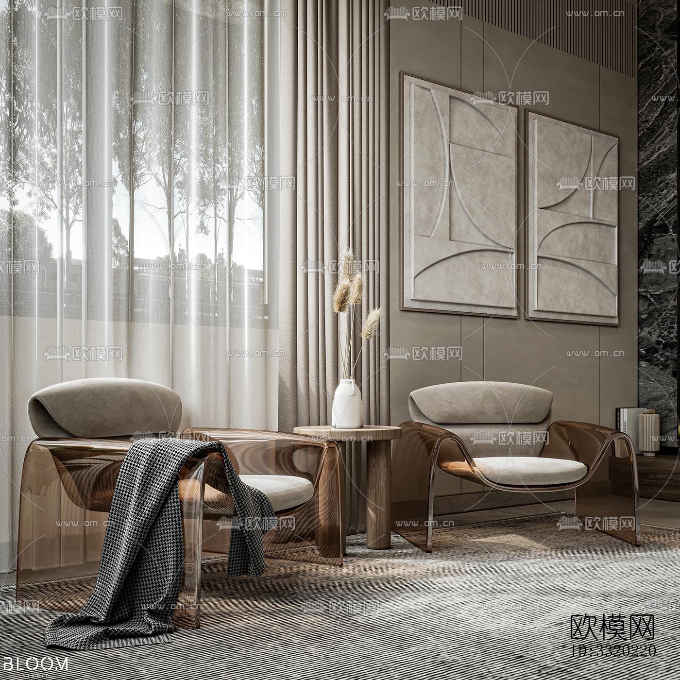 现代客厅效果图下载（渲染图14）