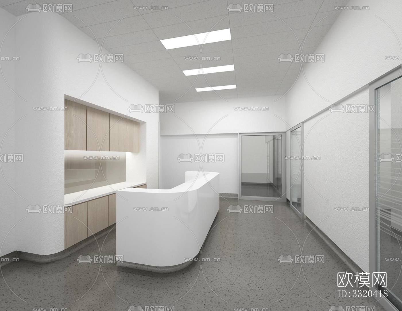 现代医院效果图下载（渲染图2）