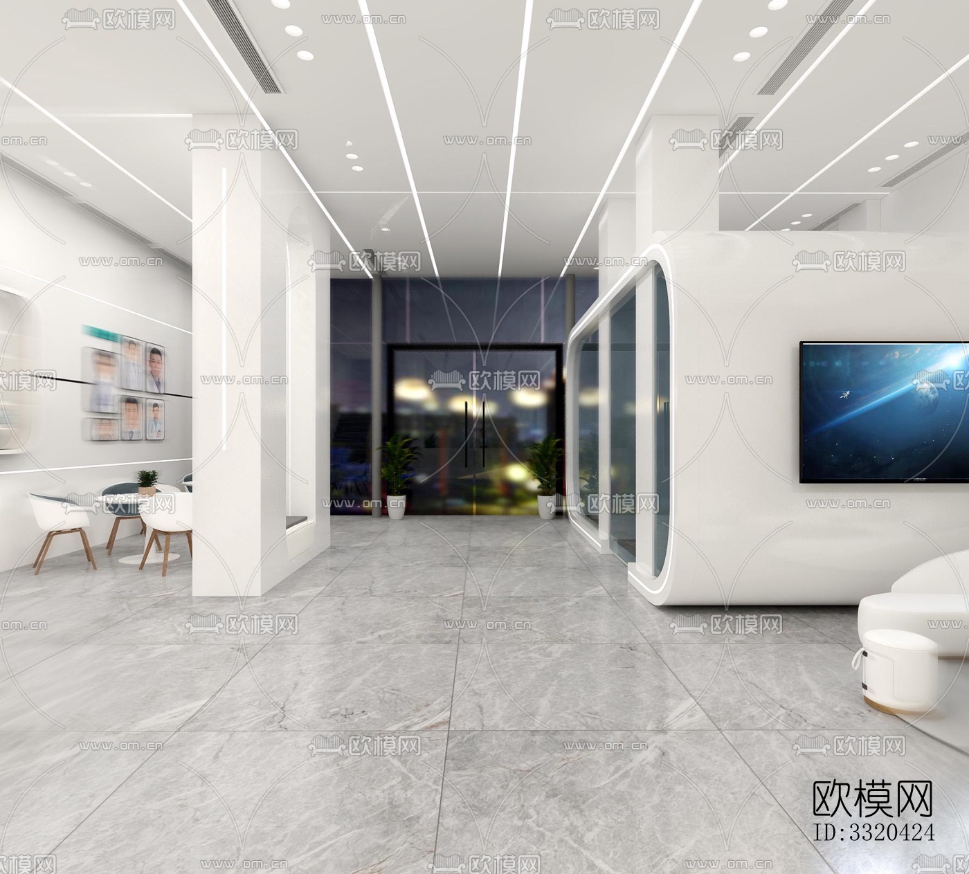 现代医院效果图下载（渲染图4）