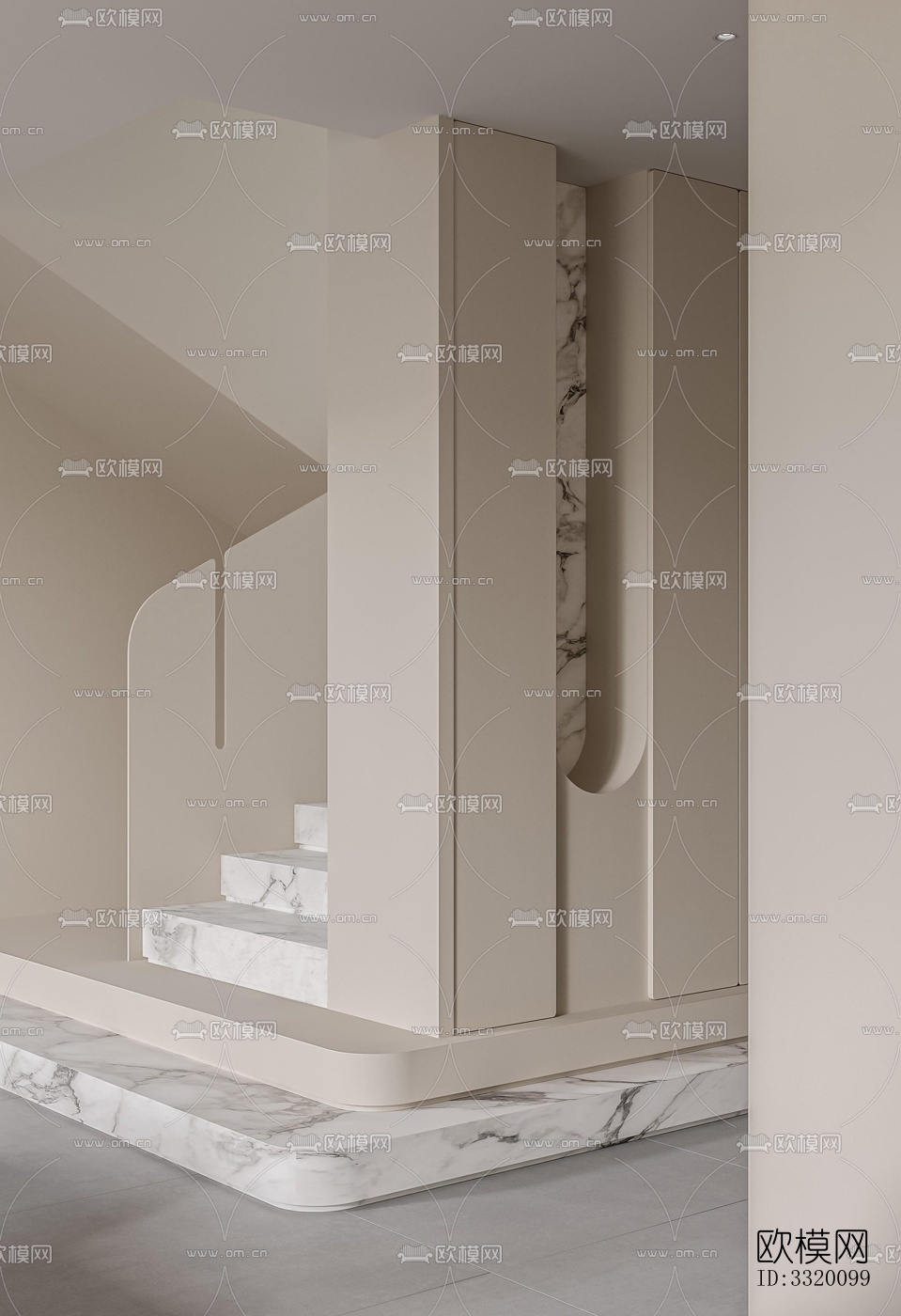 现代客厅效果图下载（渲染图3）