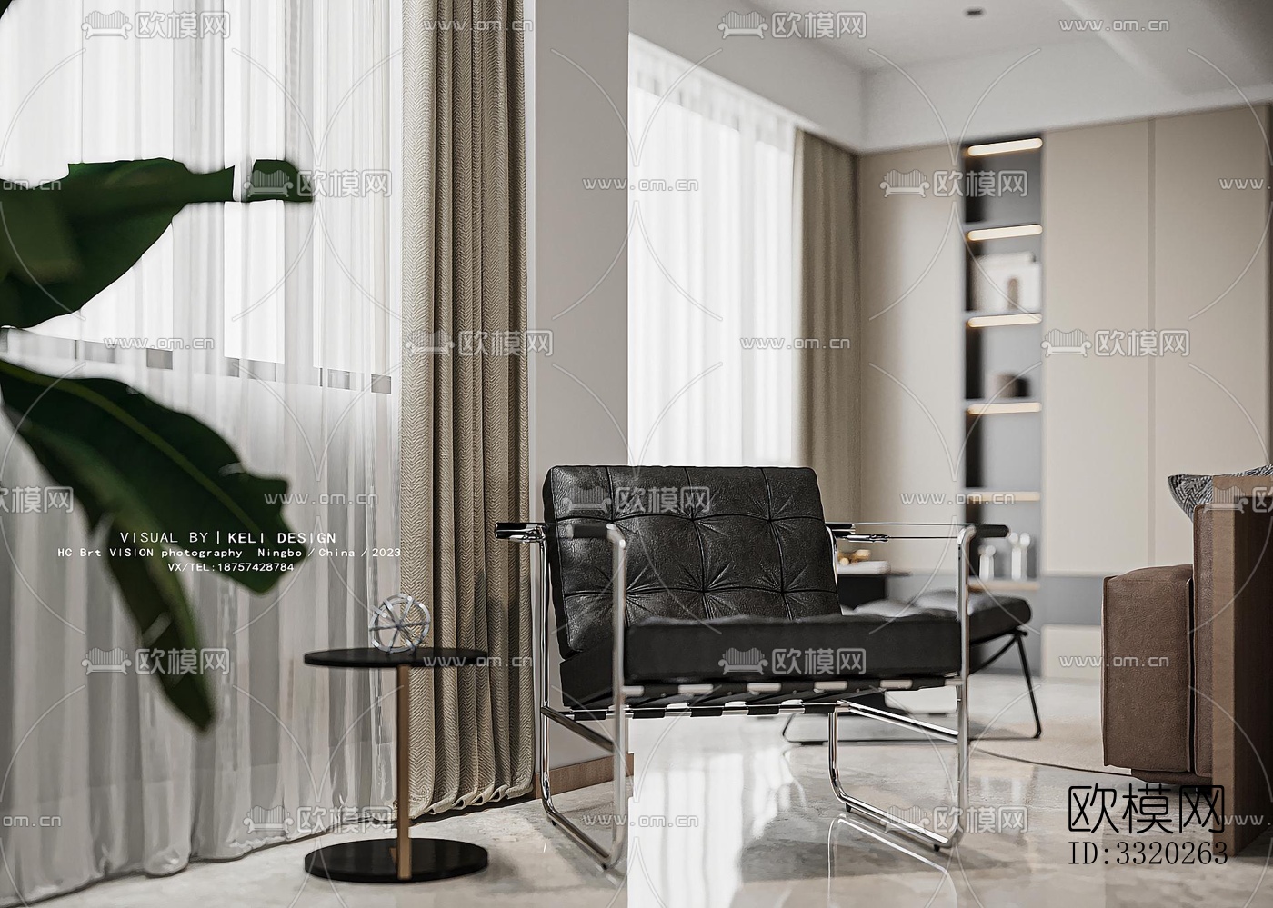 现代客厅效果图下载（渲染图10）