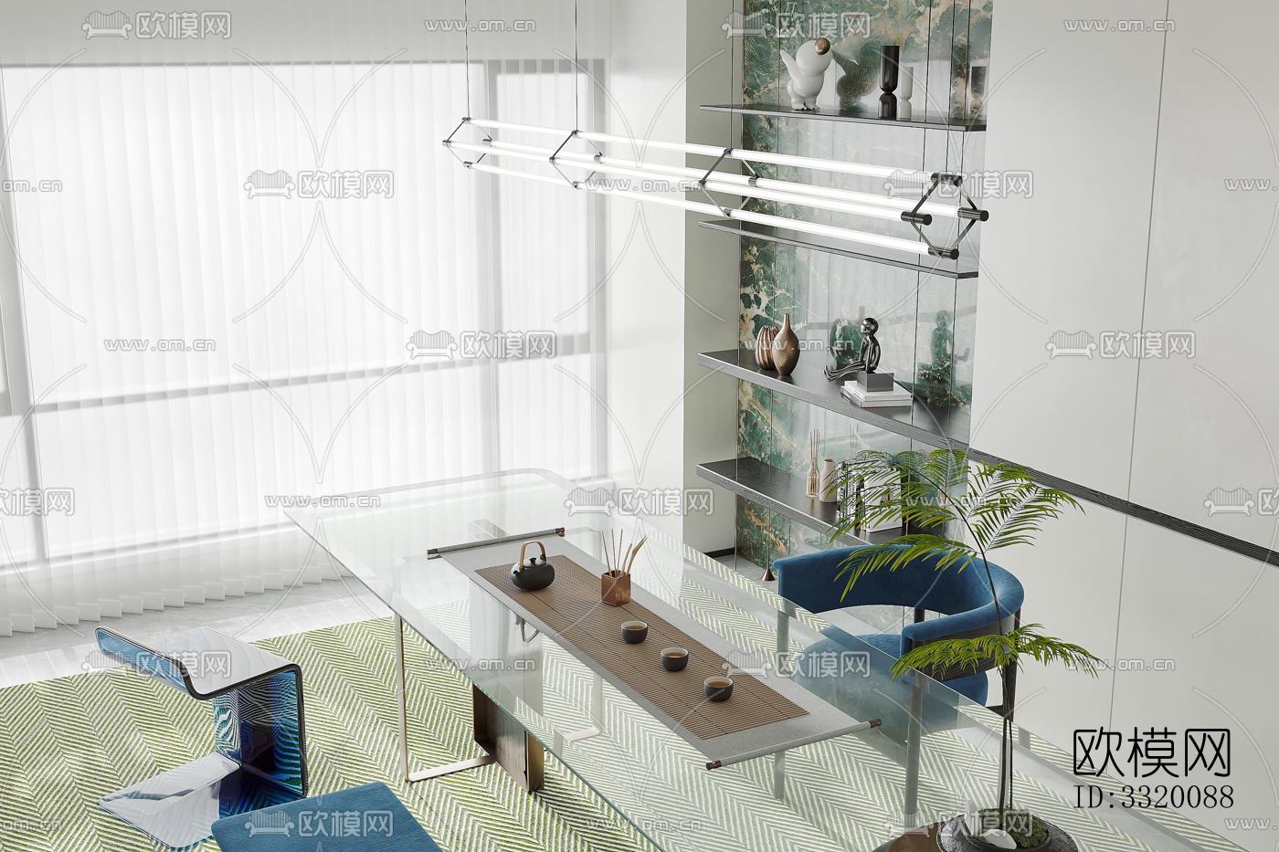 现代客厅效果图下载（渲染图3）