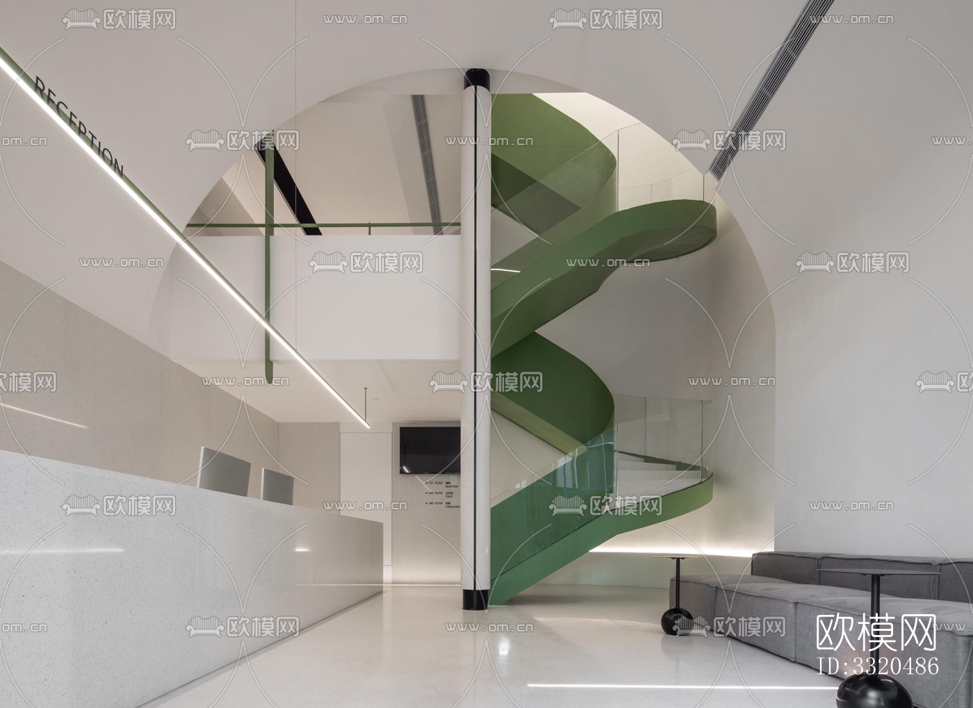 现代医院效果图下载（渲染图1）