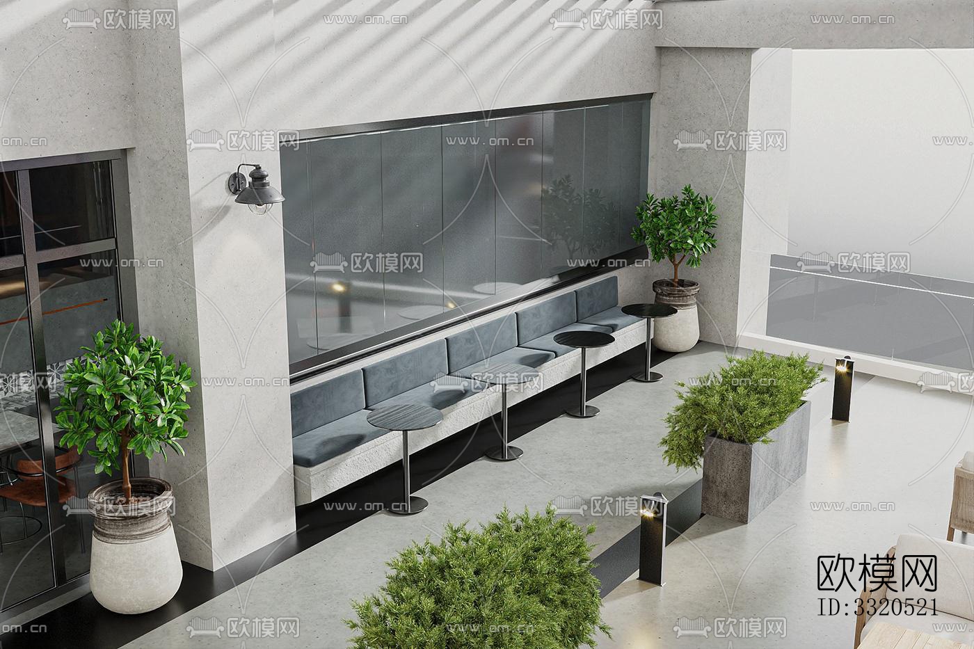 工业风咖啡奶茶效果图下载（渲染图4）