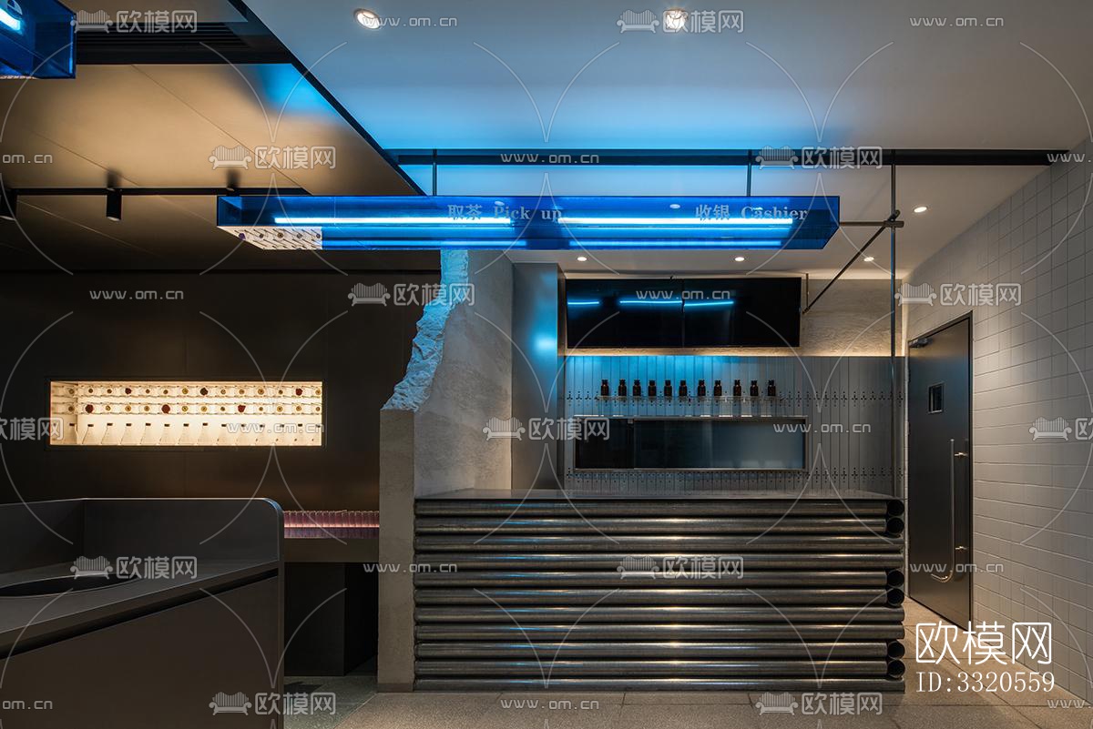 现代咖啡奶茶效果图下载（渲染图2）