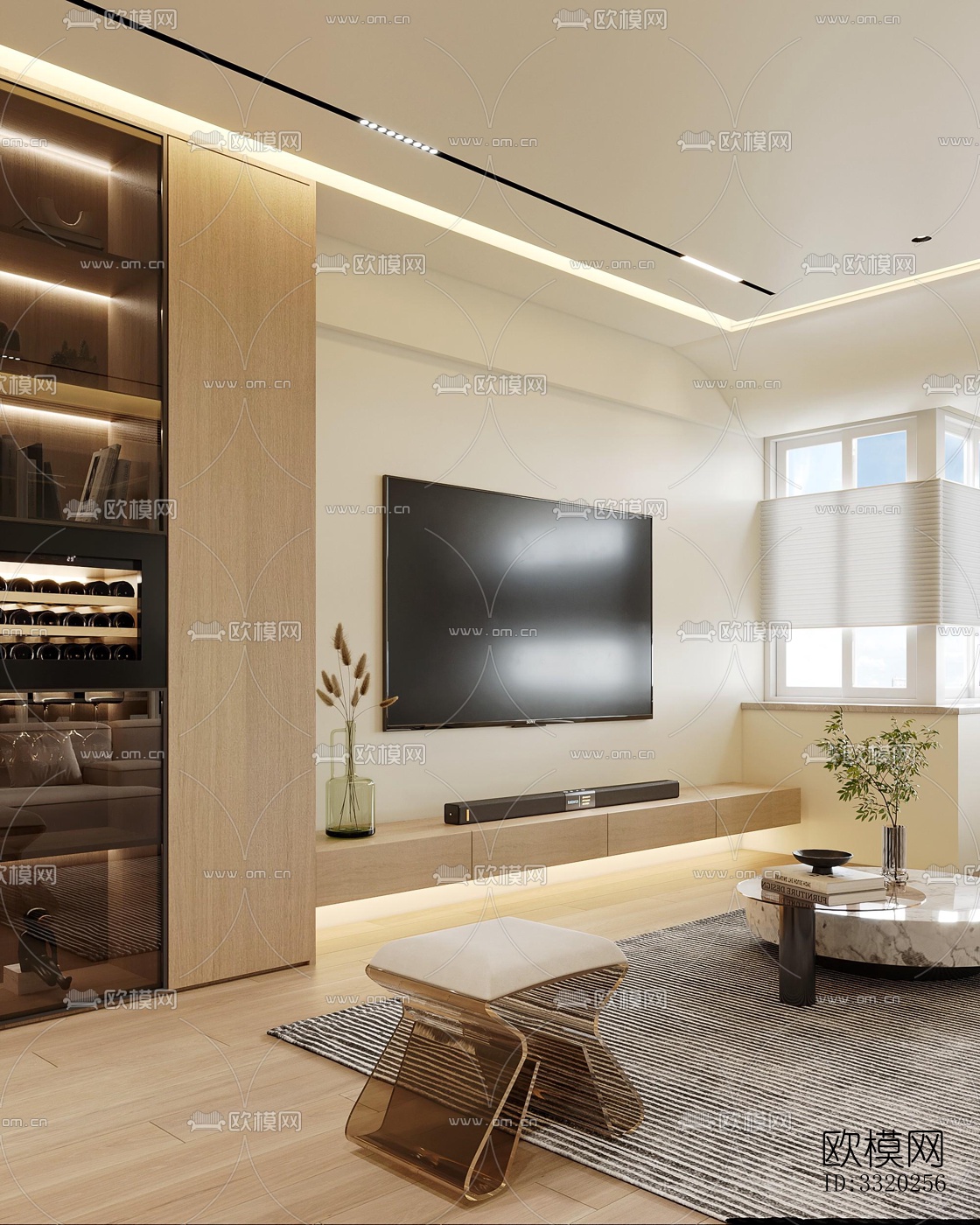 现代客厅效果图下载（渲染图5）