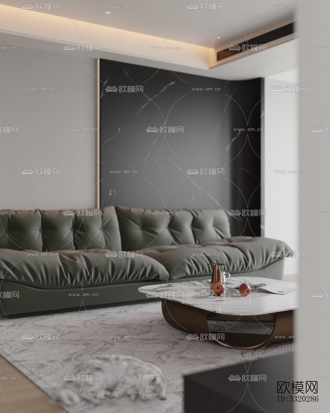 现代客厅效果图下载（渲染图5）