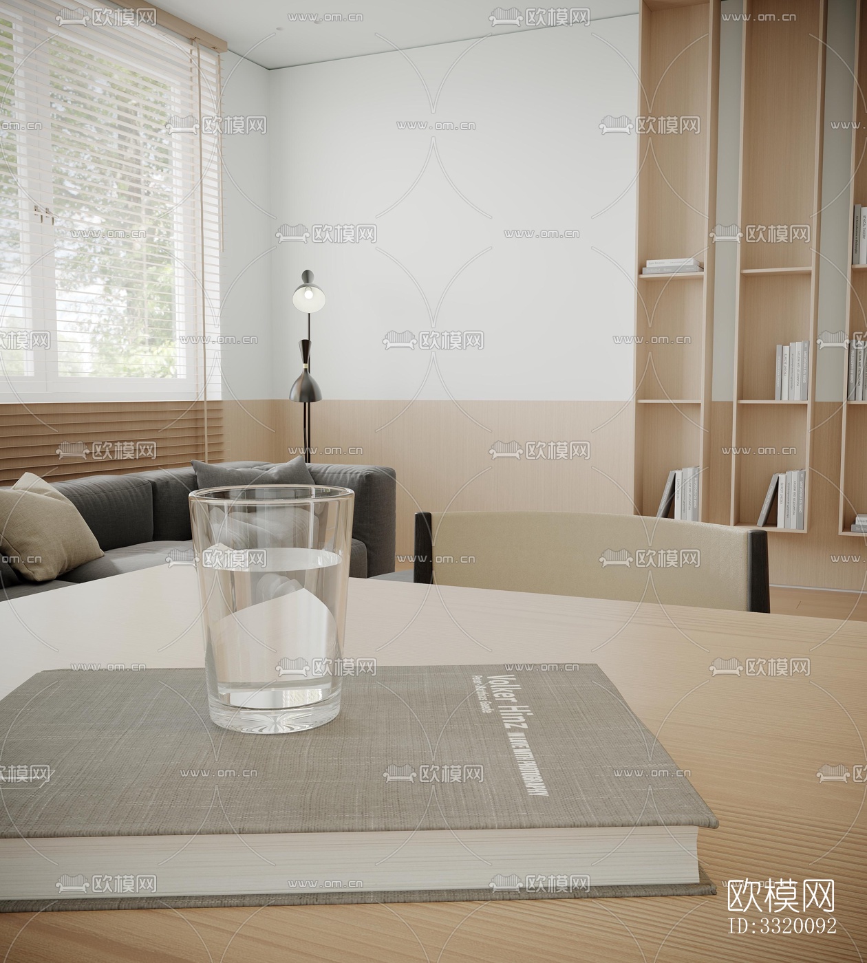 现代客厅效果图下载（渲染图3）