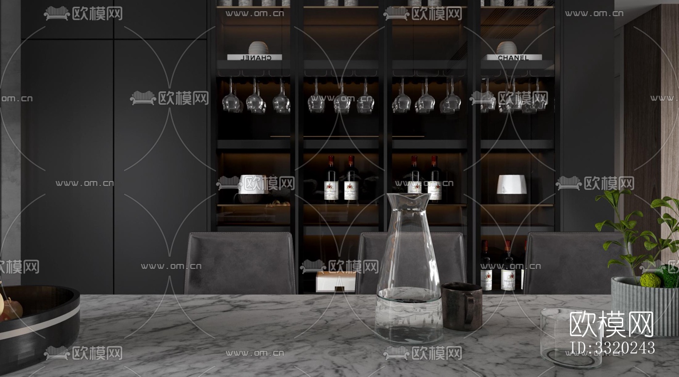 现代客厅效果图下载（渲染图2）