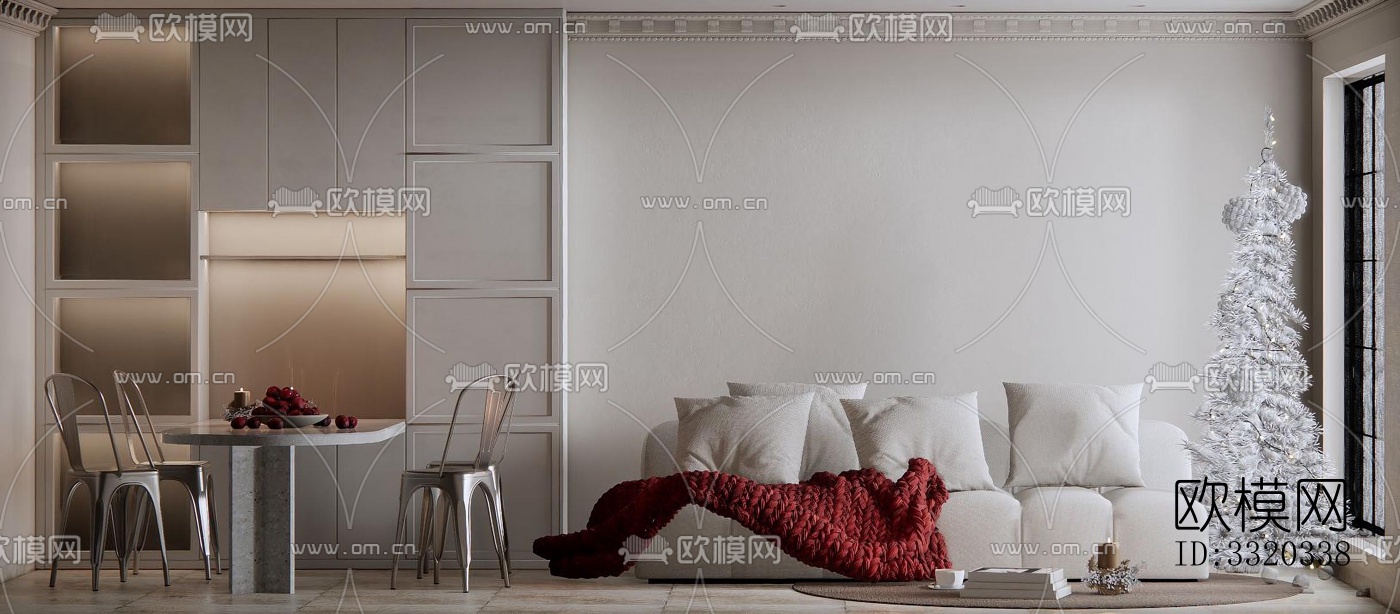 现代客厅效果图下载（渲染图2）