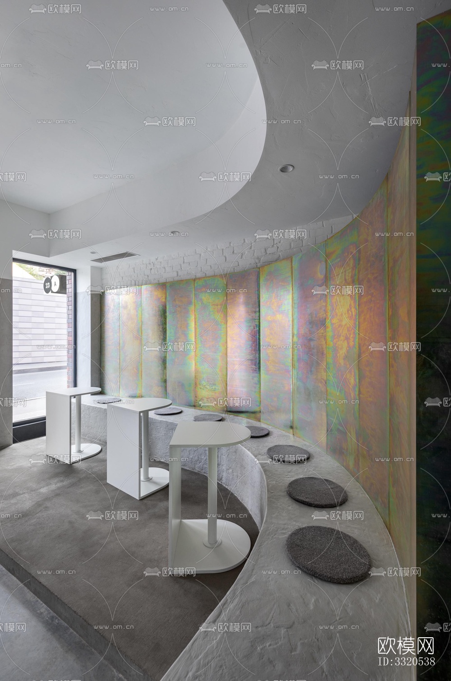 现代咖啡奶茶效果图下载（渲染图4）