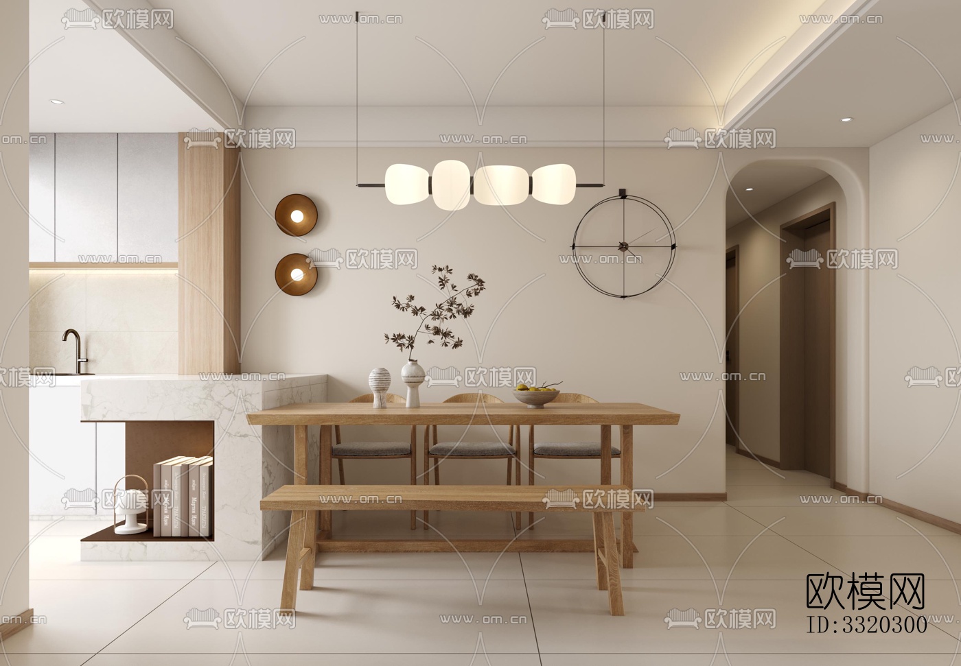 现代客厅效果图下载（渲染图4）