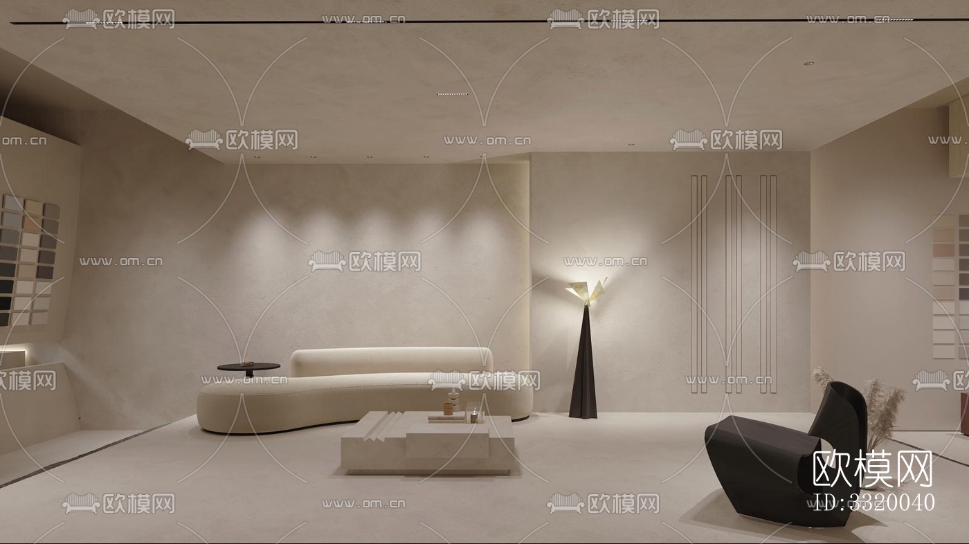 侘寂展览展厅效果图下载（渲染图15）