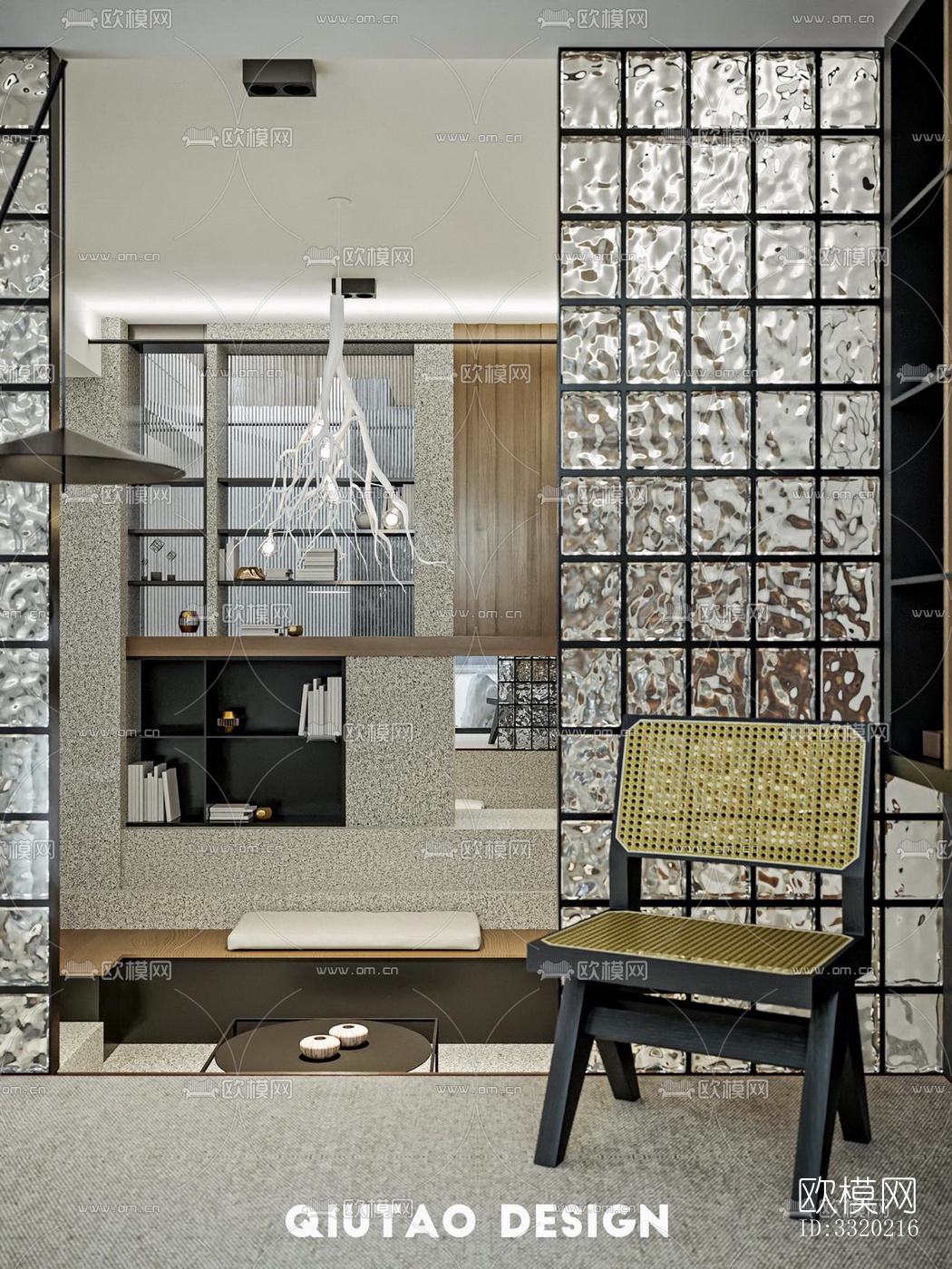 现代客厅效果图下载（渲染图6）