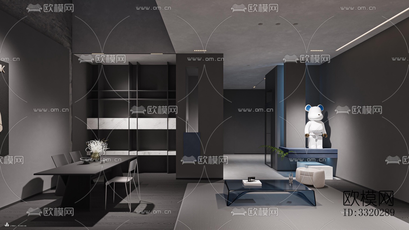 现代客厅效果图下载（渲染图9）