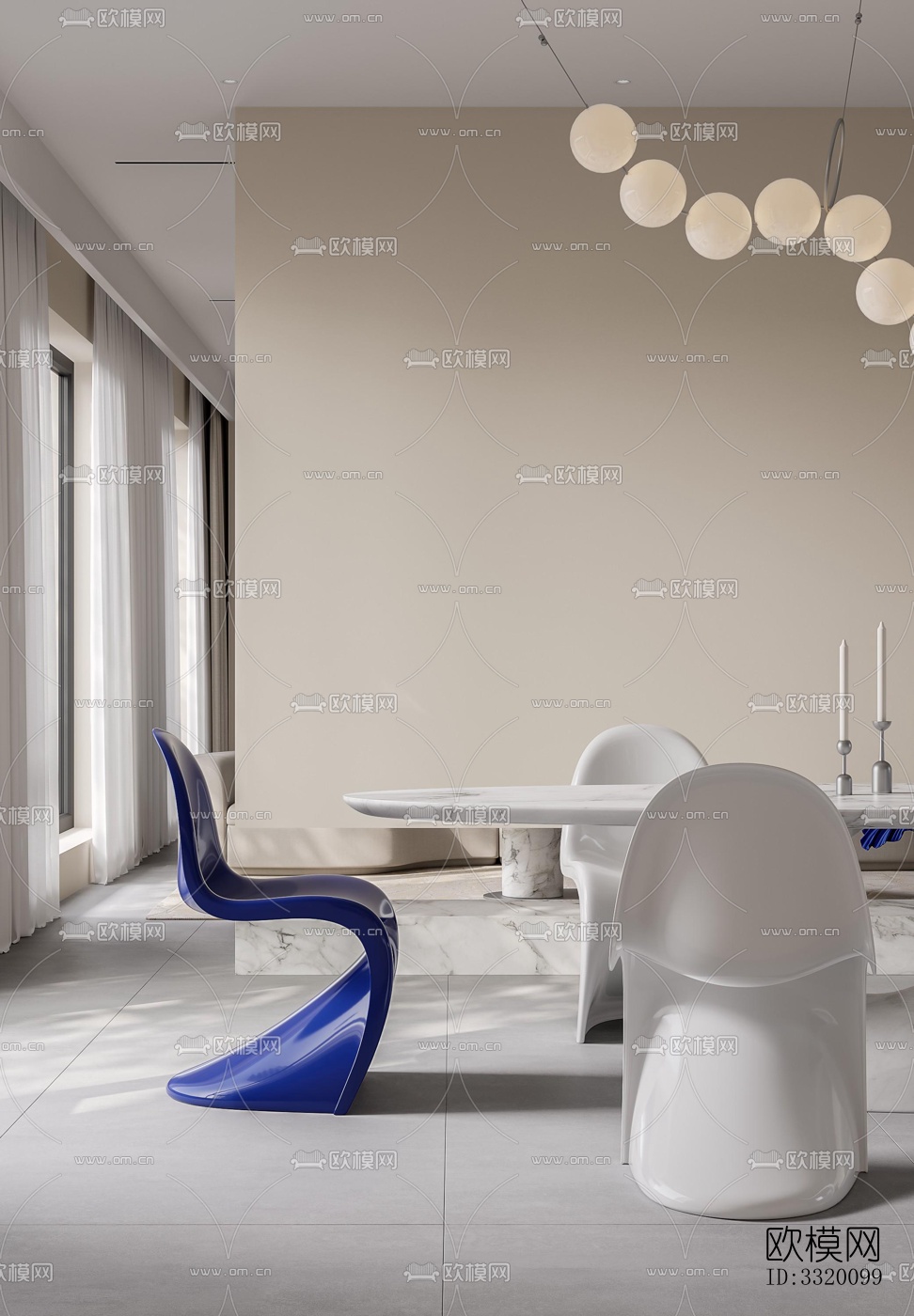 现代客厅效果图下载（渲染图10）