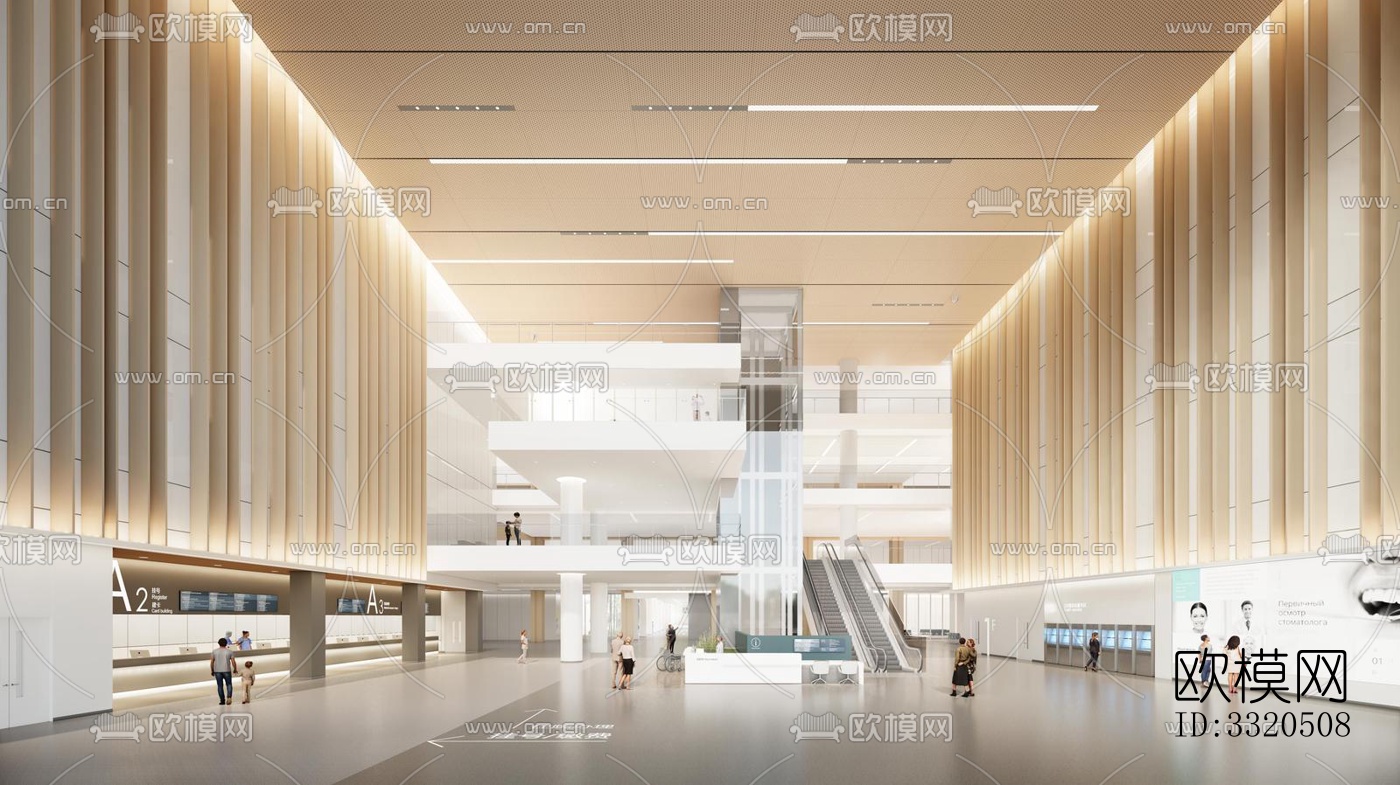 现代医院效果图下载（渲染图2）