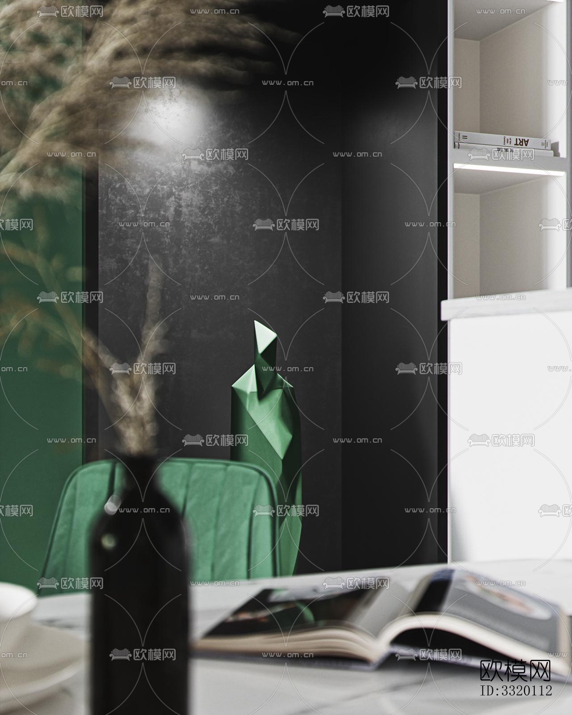 现代客厅效果图下载（渲染图8）