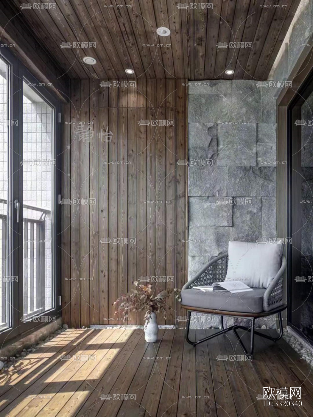 现代客厅效果图下载（渲染图2）