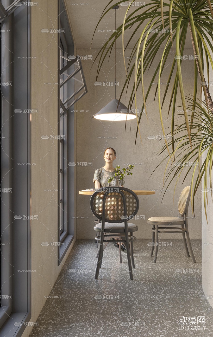 侘寂展览展厅效果图下载（渲染图7）