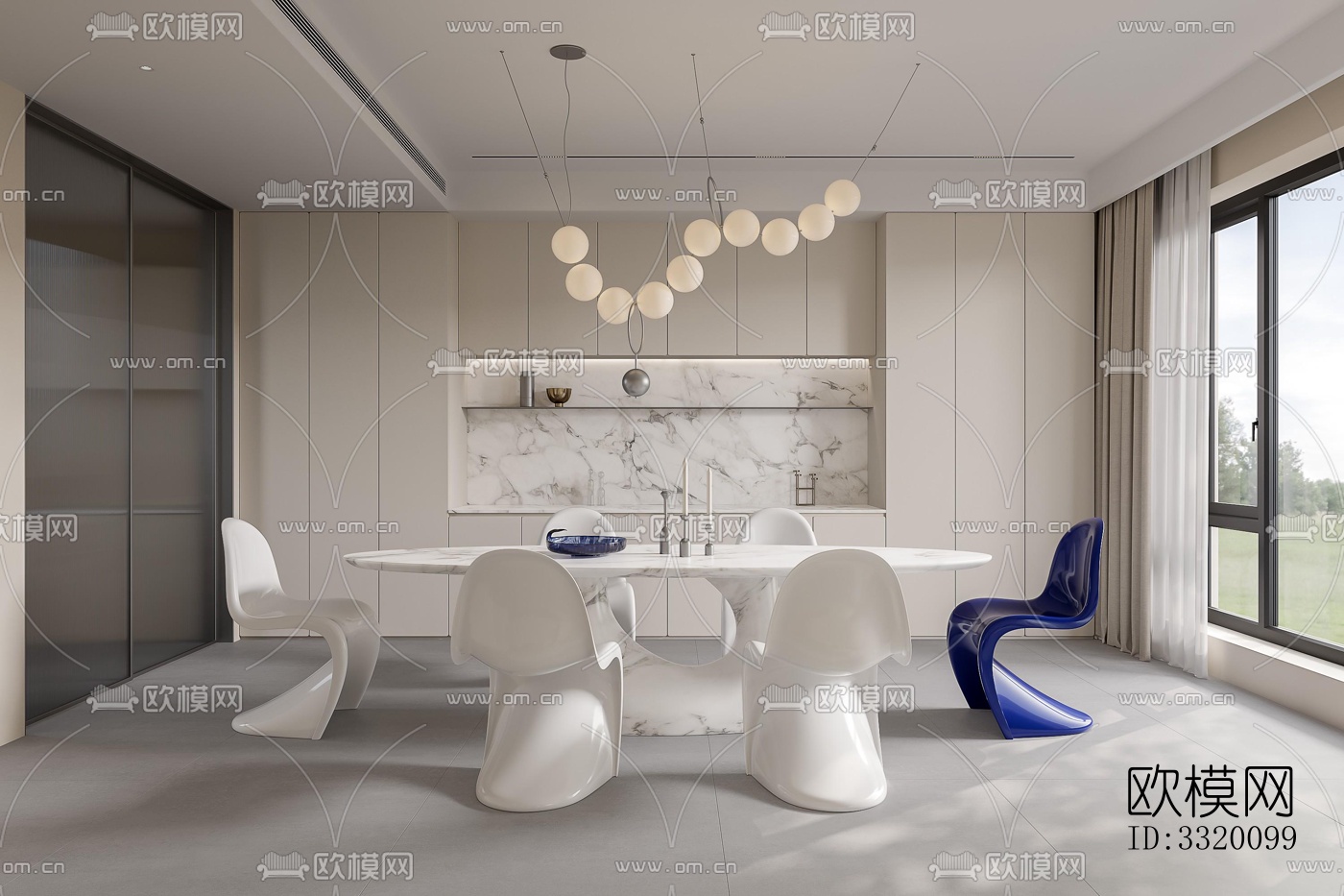 现代客厅效果图下载（渲染图8）