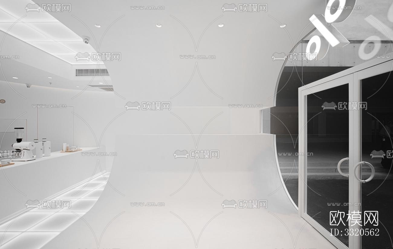 现代咖啡奶茶效果图下载（渲染图5）