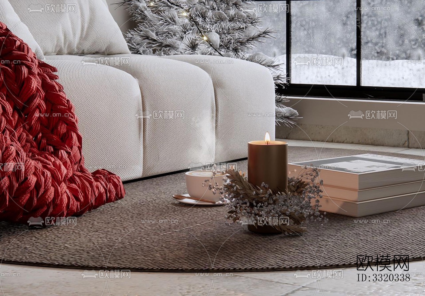 现代客厅效果图下载（渲染图5）