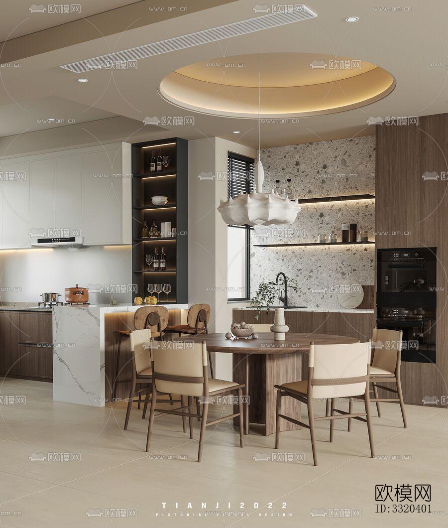 现代客厅效果图下载（渲染图6）