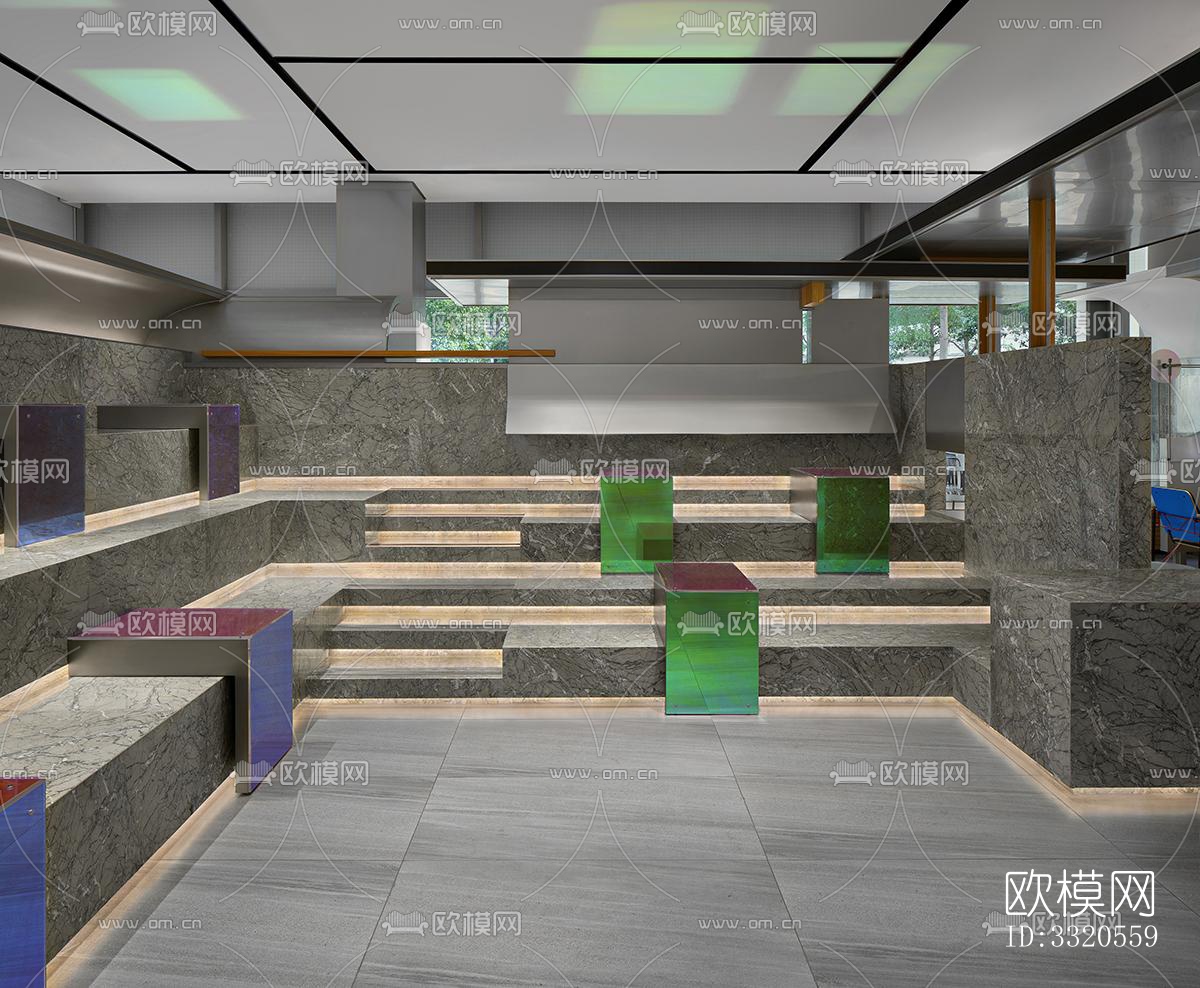 现代咖啡奶茶效果图下载（渲染图17）