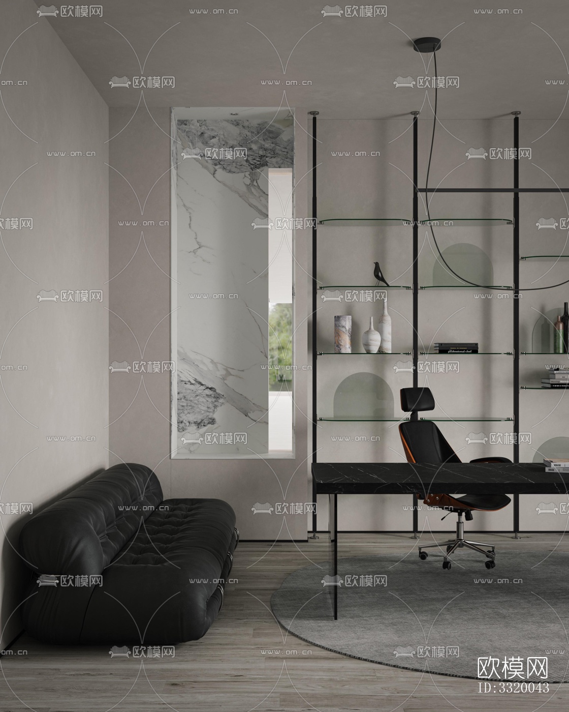 侘寂展览展厅效果图下载（渲染图11）