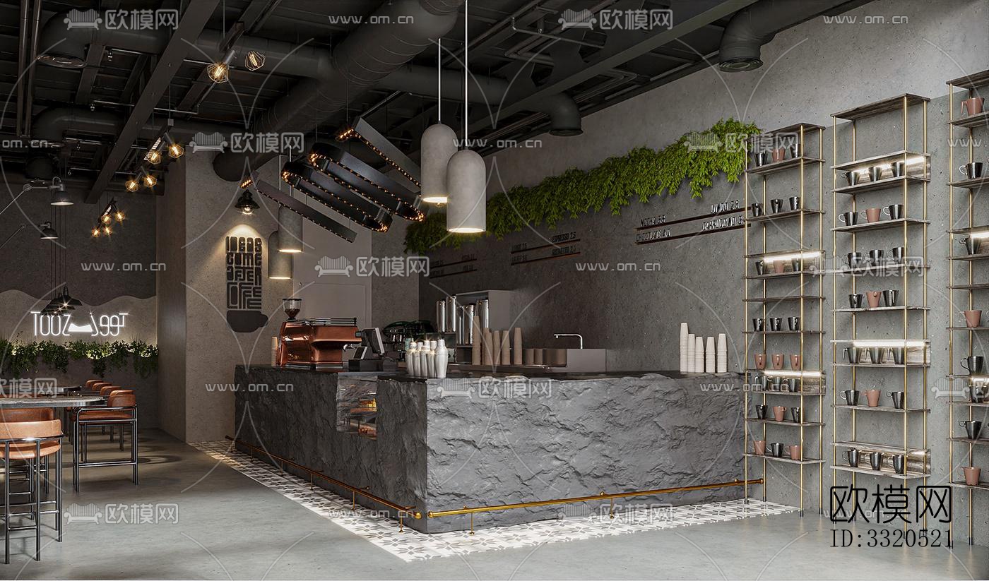 工业风咖啡奶茶效果图下载（渲染图8）