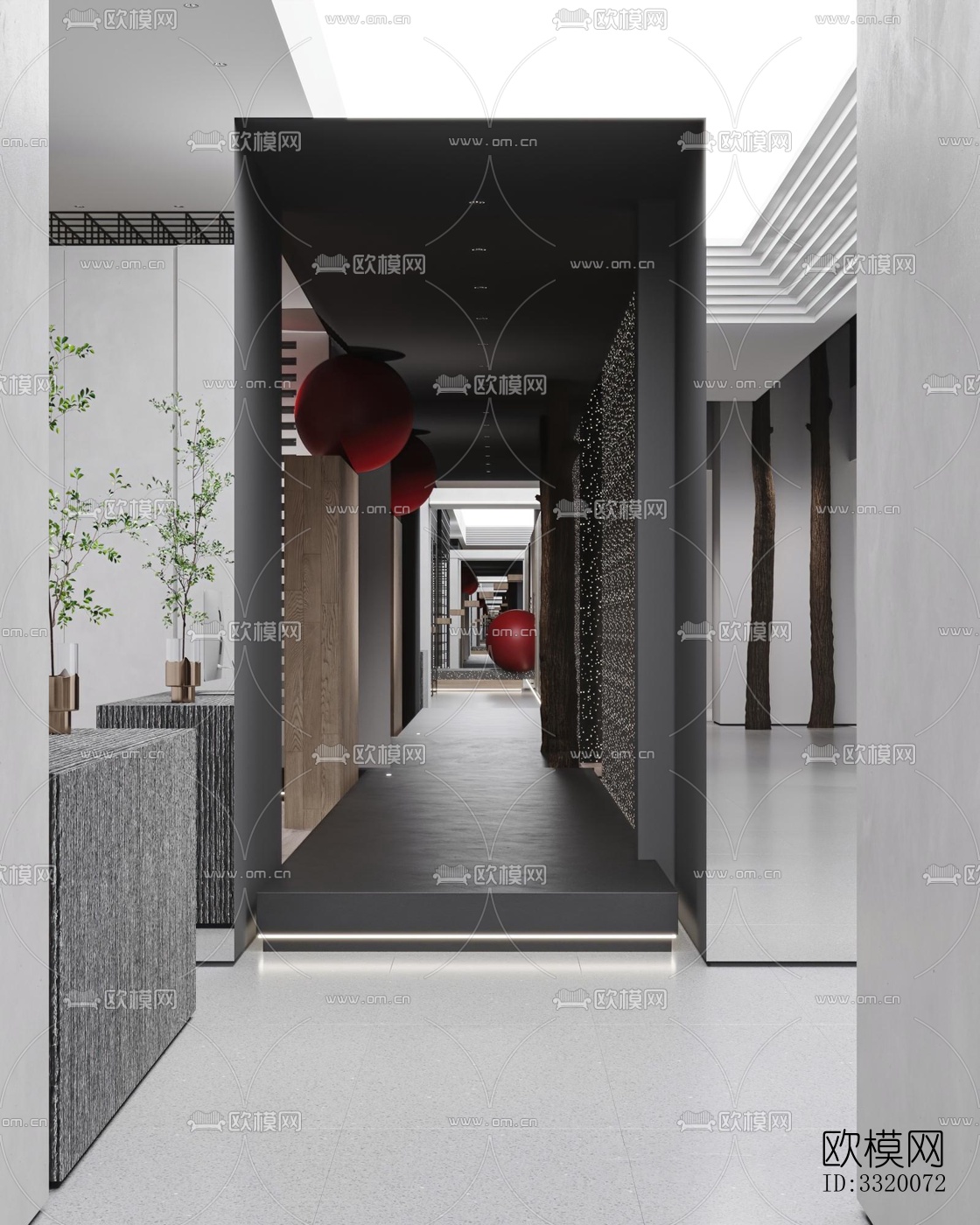 现代展览展厅效果图下载（渲染图8）