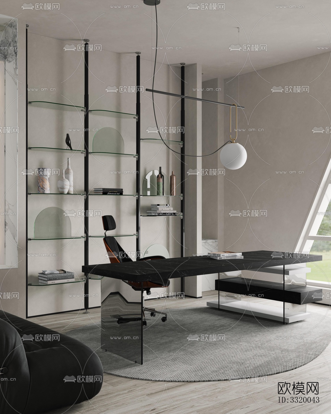 侘寂展览展厅效果图下载（渲染图9）