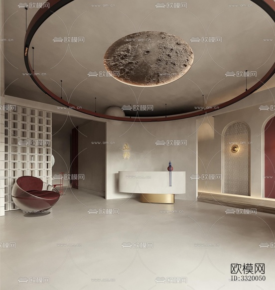 侘寂展覽展廳效果圖下載(渲染圖12)