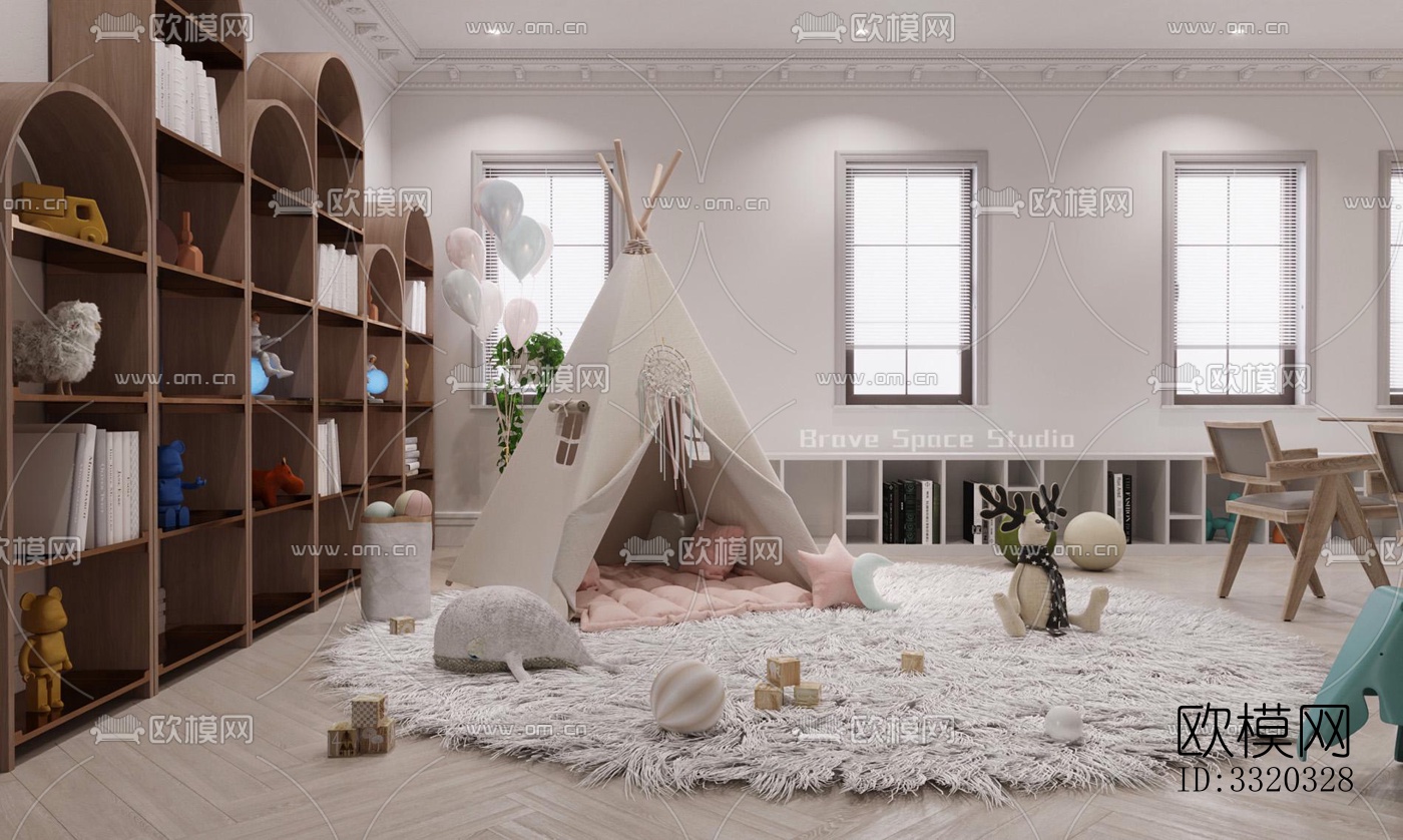 现代客厅效果图下载（渲染图9）