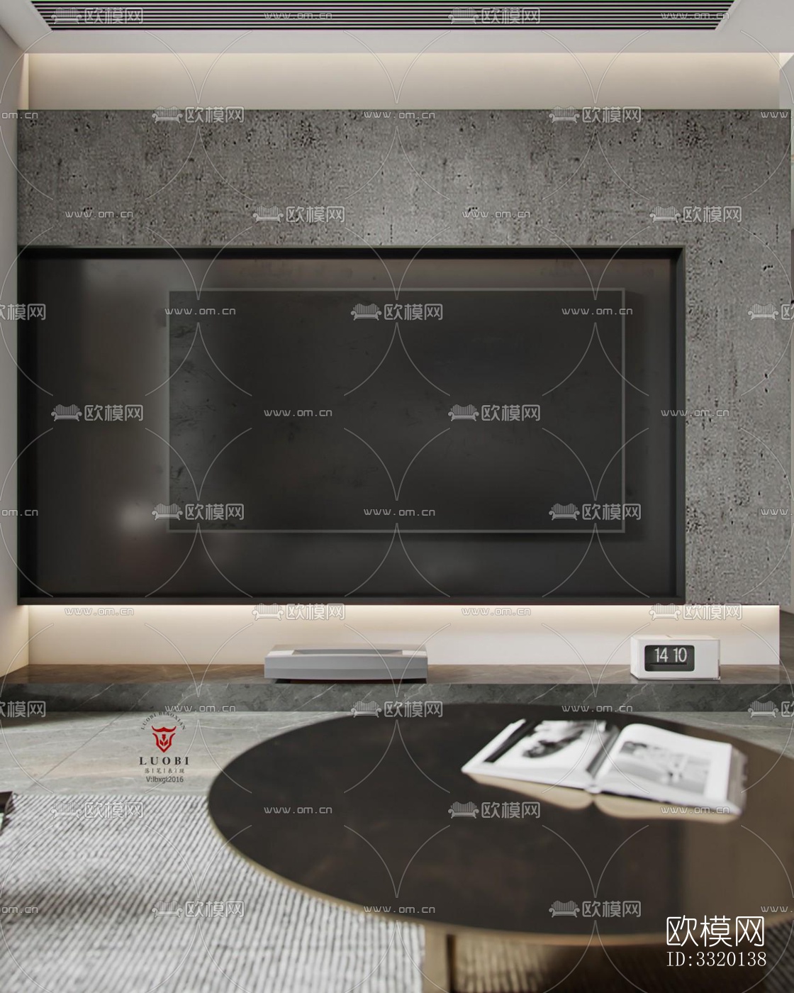 现代客厅效果图下载（渲染图2）