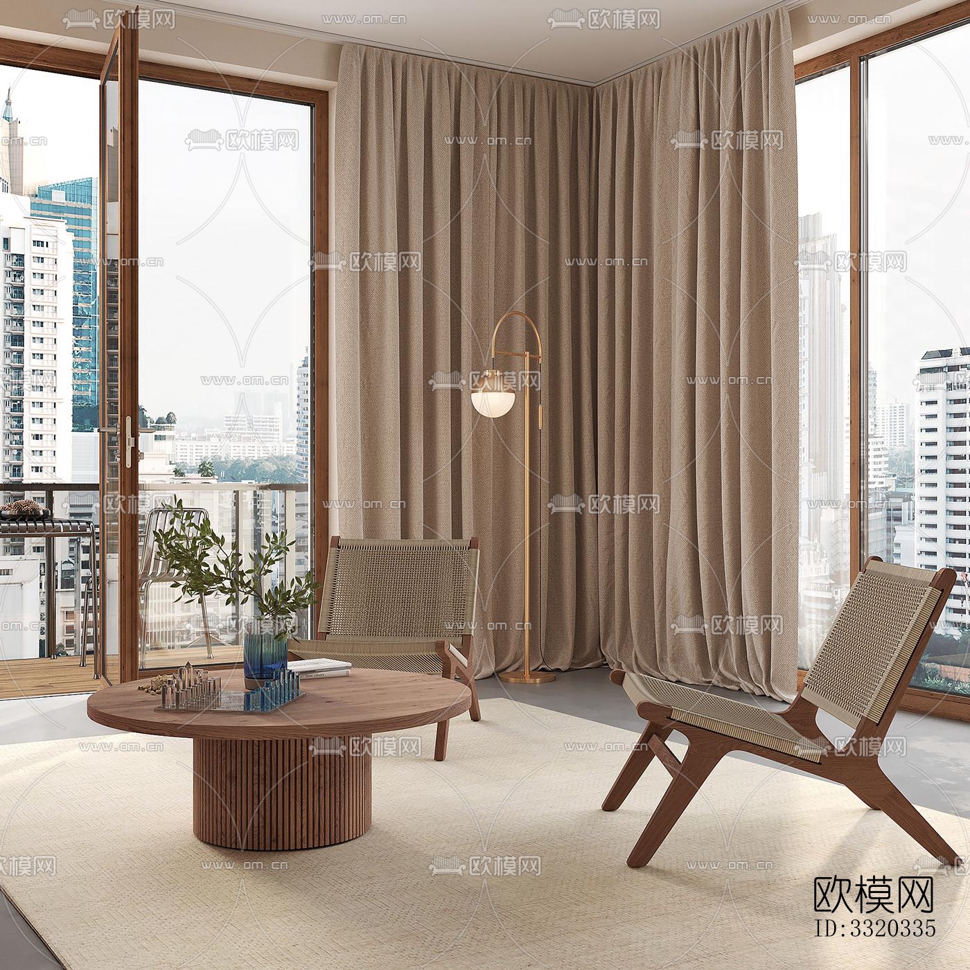 现代客厅效果图下载（渲染图3）